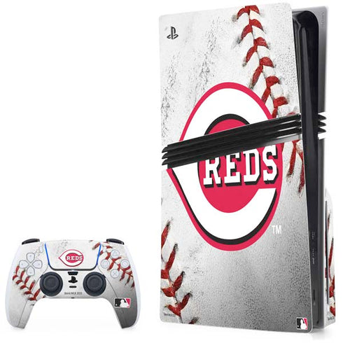 MLB Cincinnati Reds Game Ball PS5 Pro Disk Bundle  Skin